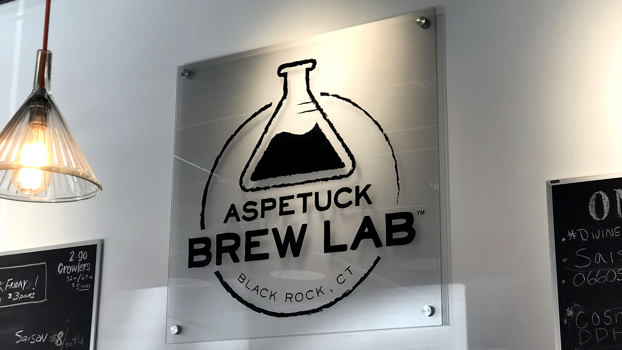 Aspetuck Brew Lab Sign