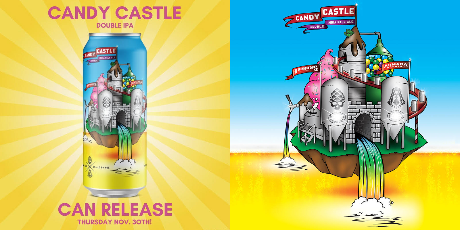 Bad Sons Beer Co Candy Castle Label