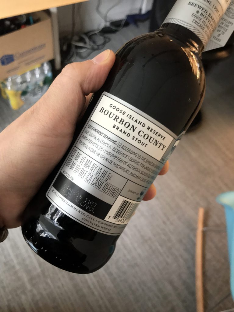 Goose Island Beer Company: 2018 Bourbon County Brand Reserve Stout