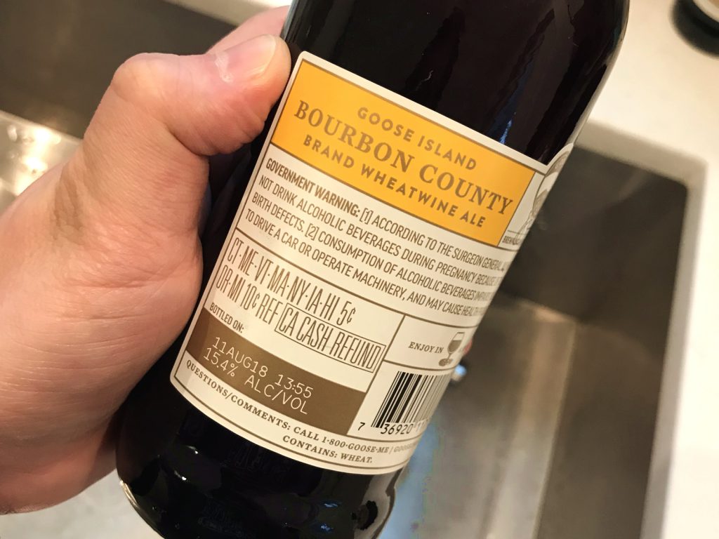 Goose Island Beer Company: 2018 Bourbon County Brand Wheatwine Ale