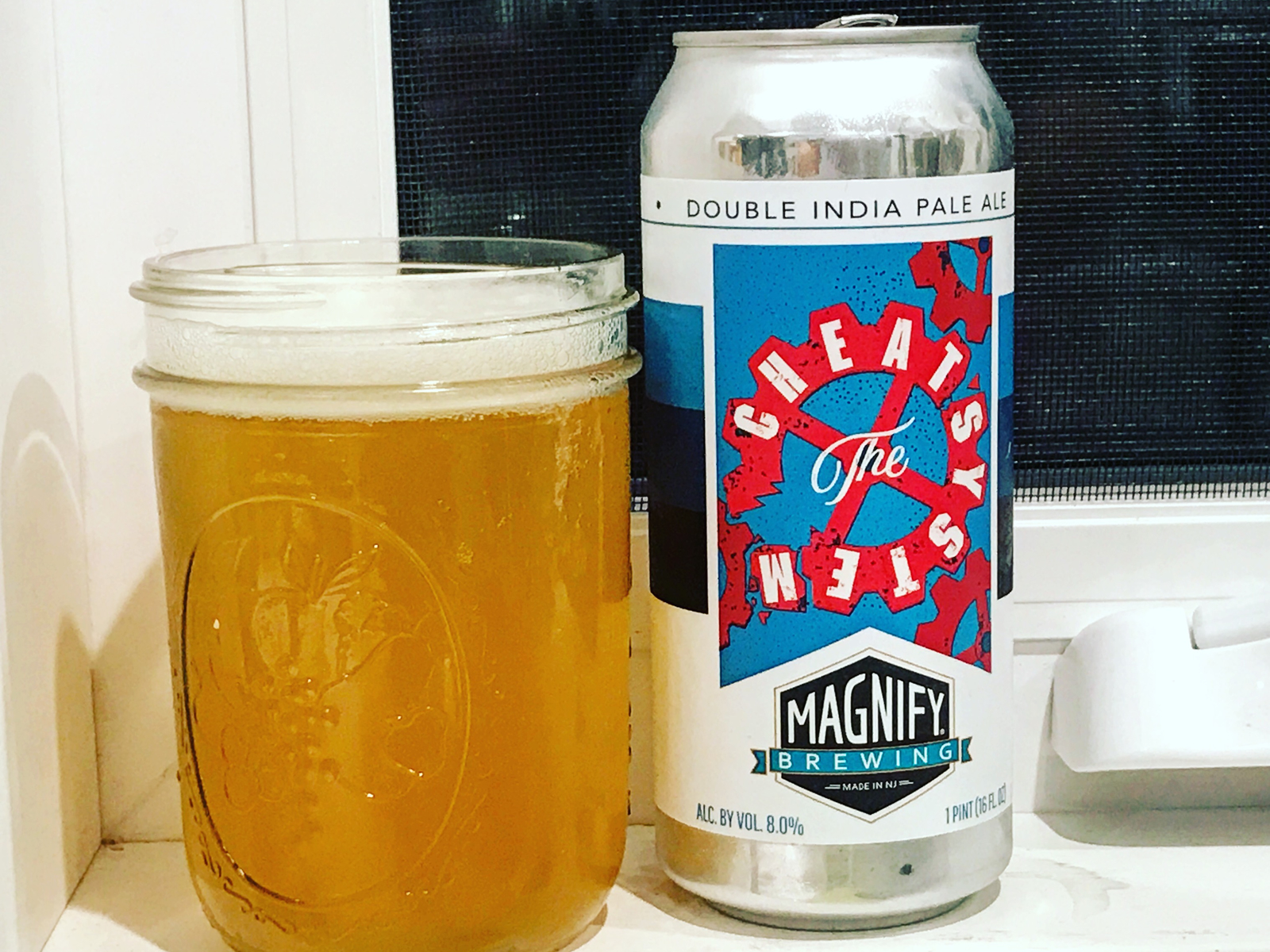 Magnify Brewing Company Cheat the System Beers on Windowsills