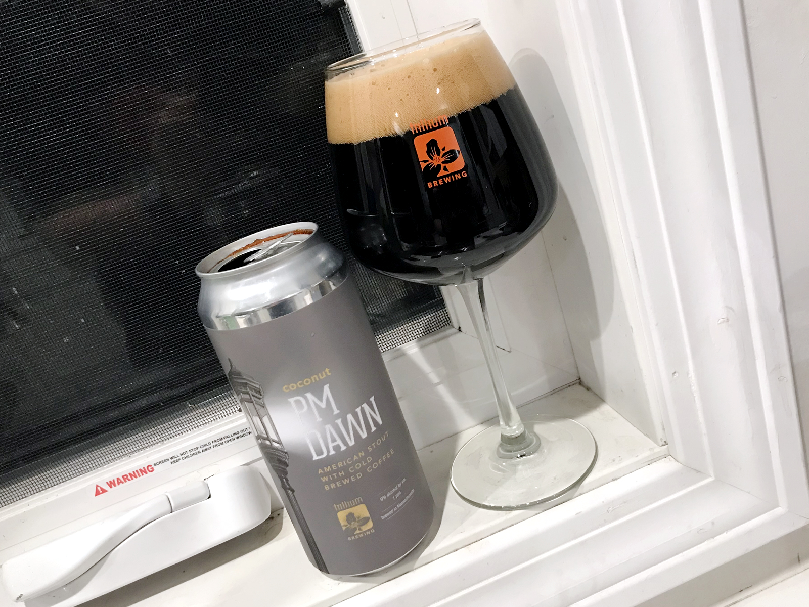 Trillium Brewing Company Coconut PM Dawn Beers on Windowsills