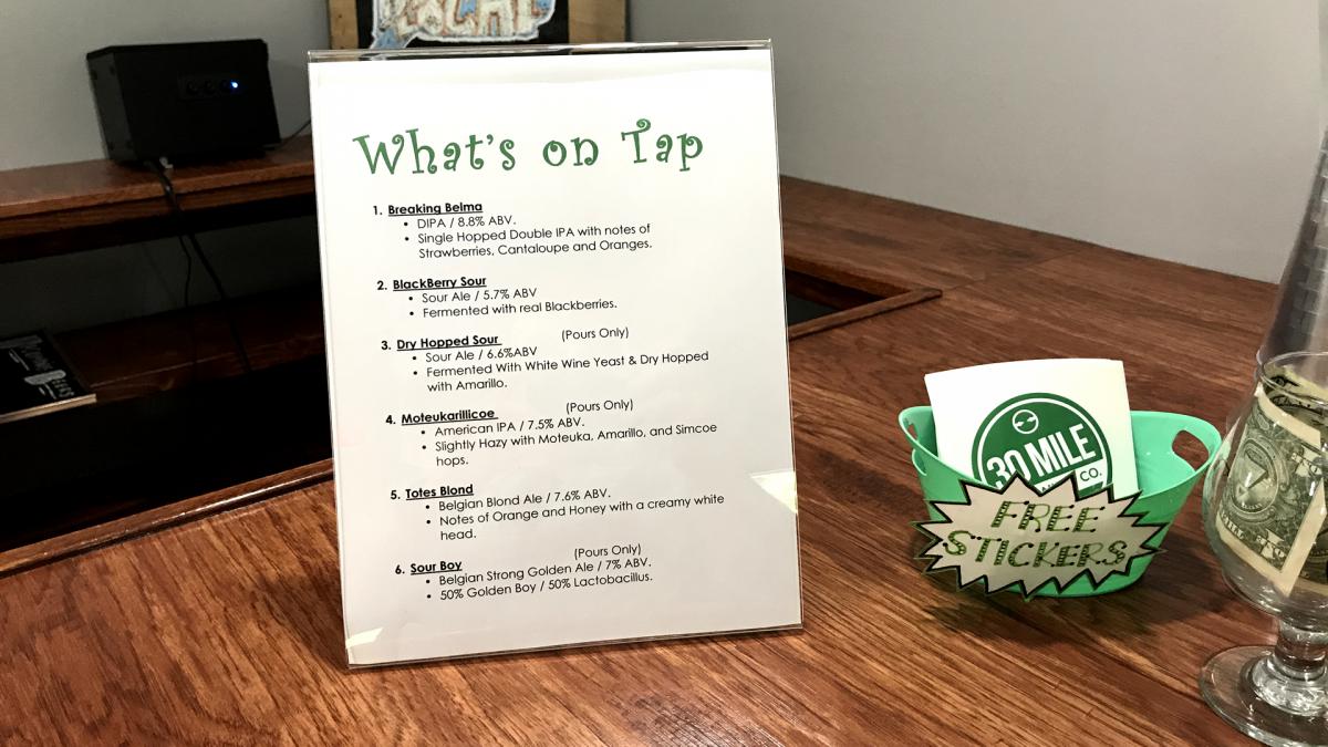 30-mile-brewing-whats-on-tap